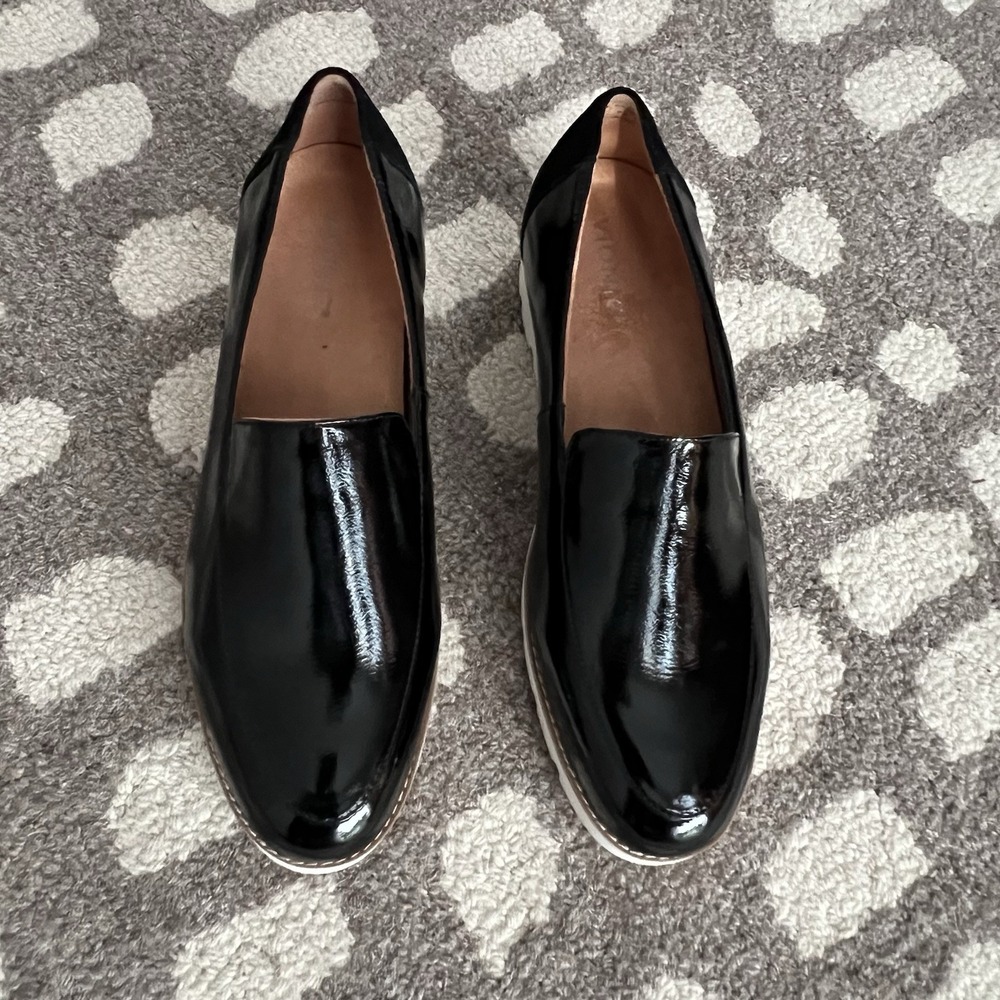 Vionic Black Patent Slip-On Loafers